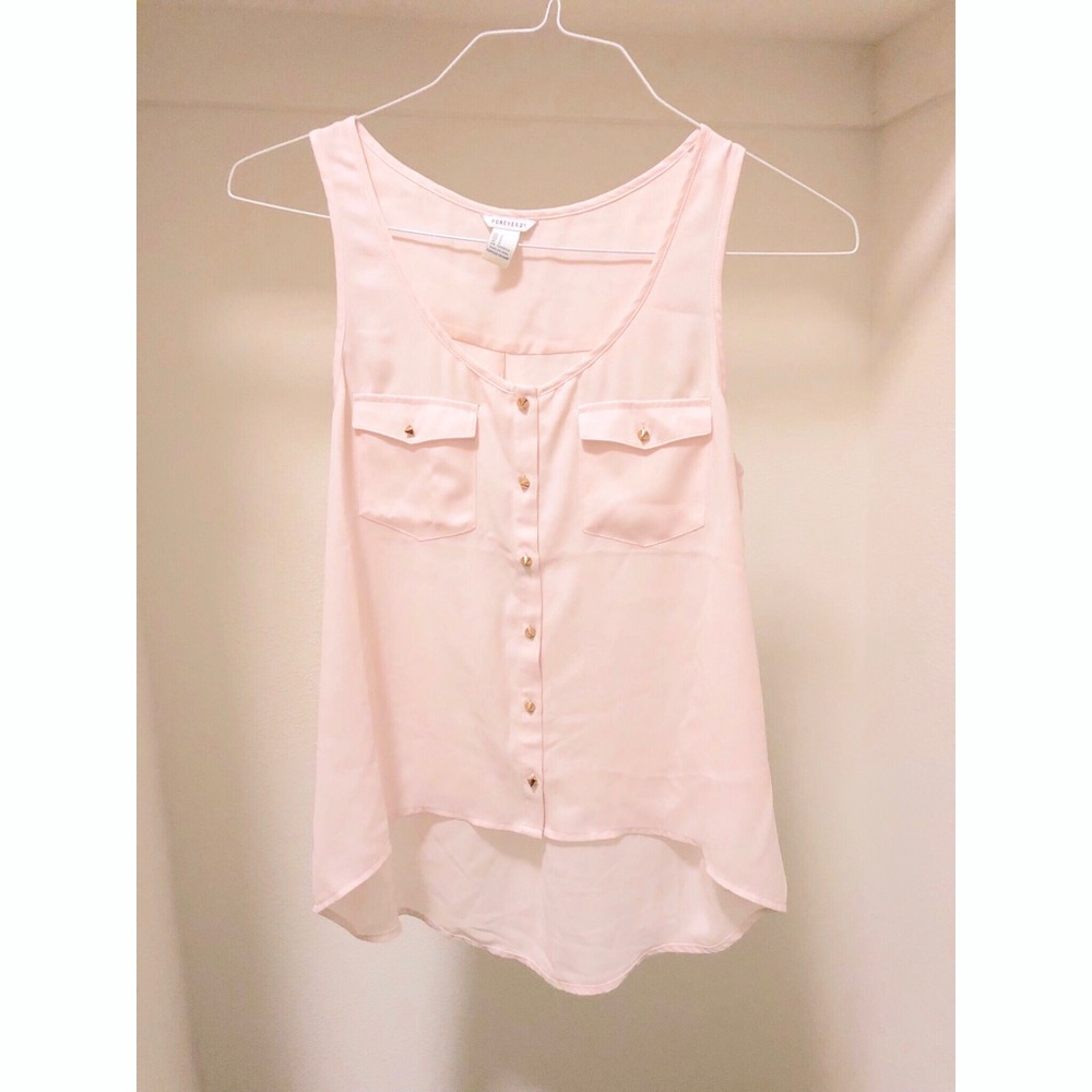 Silky tank top with gold details